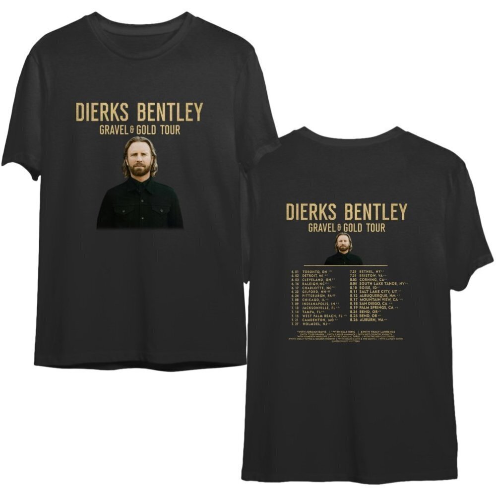 Dierks Bentley Gravel And Gold Tour Shirt 2 Sided